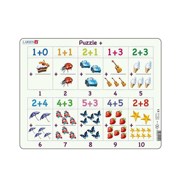 Puzzle maxi Adunari cu imagini, orientare tip vedere, 20 de piese, Larsen