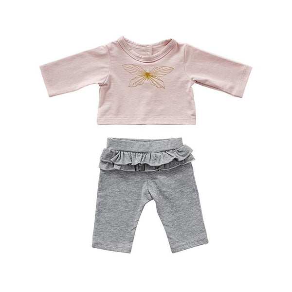 Bluza si pantaloni papusa 30-35 cm din bumbac 100%, +2 ani, byAstrup - Manute Creative