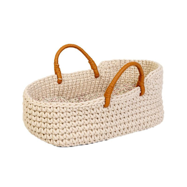 Cosulet tricotat 40 x 22 x 15cm, pentru papusi 30-35cm, +3 ani, byAstrup - Manute Creative