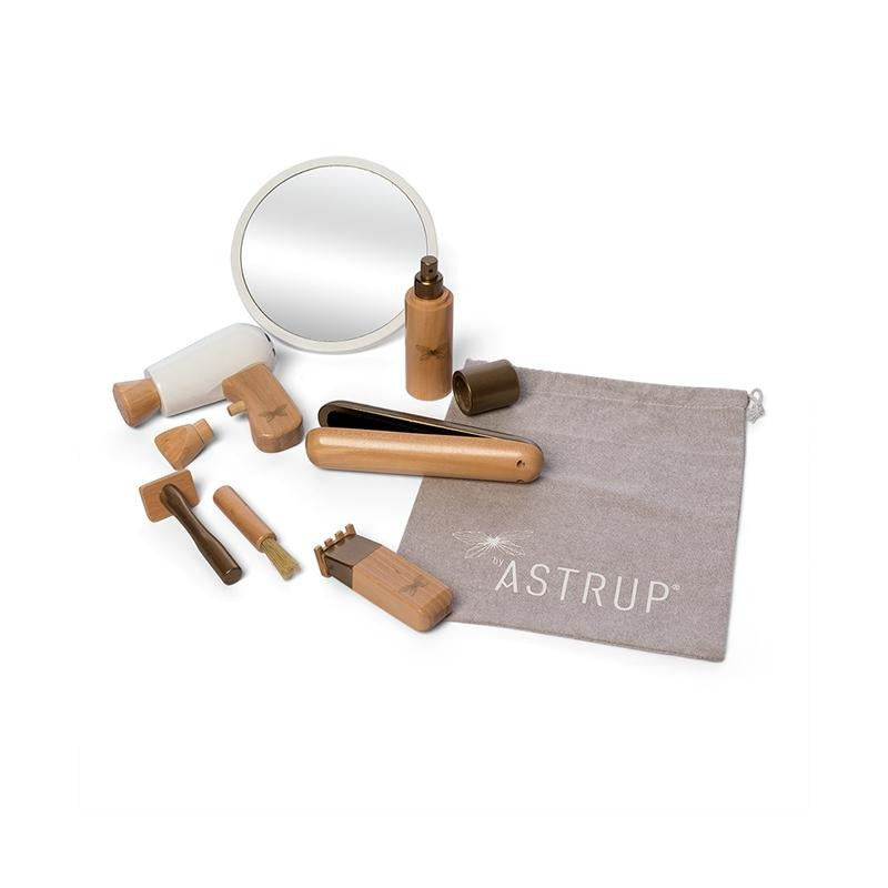 Set coafura papusi din lemn FSC, 9 piese, +3 ani, byAstrup - Manute Creative