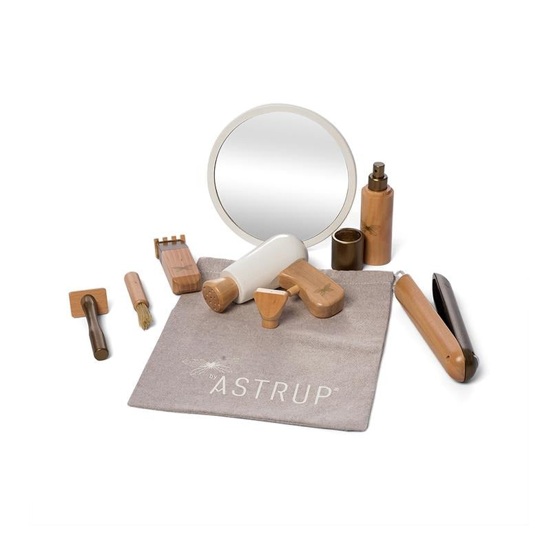 Set coafura papusi din lemn FSC, 9 piese, +3 ani, byAstrup - Manute Creative