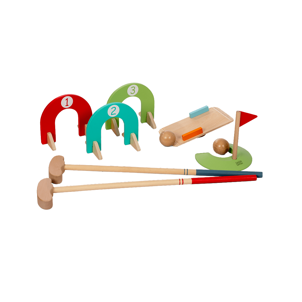 Set mini golf din lemn, 3+ FSC MamaMemo - Manute Creative