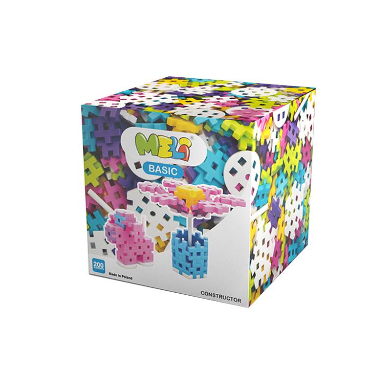 Set de constructie creativa Constructor Pink 200 piese, Meli - Manute Creative