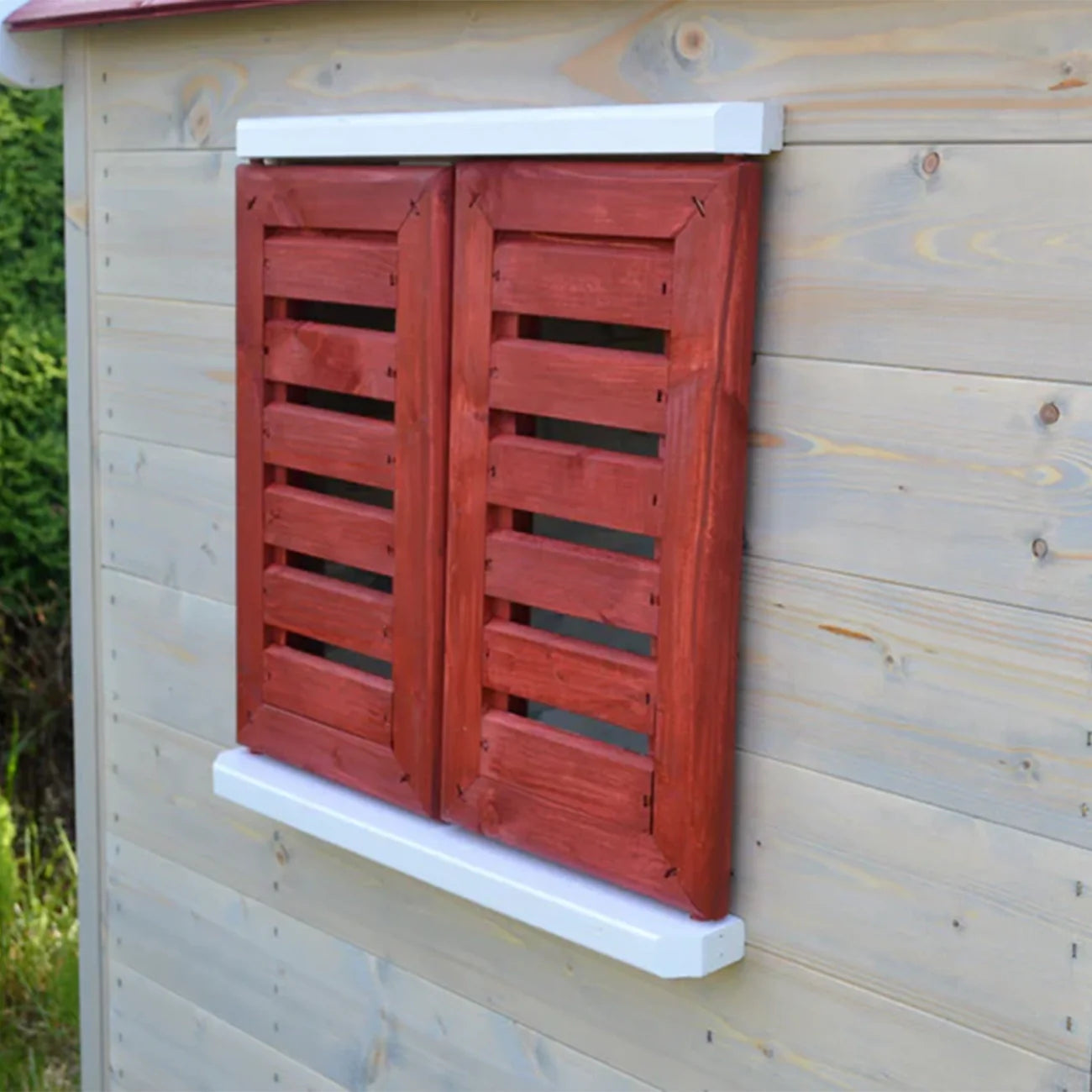 Casuta de gradina pentru copii, Summer Adventure House cu platforma, loc pentru nisip, tobogan si leagan,+3ani, Wendi Toys