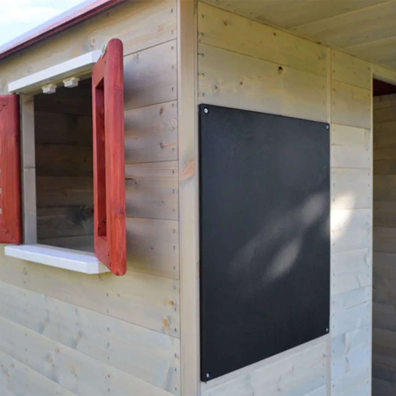 Casuta de gradina pentru copii, Summer Adventure House cu platforma, loc pentru nisip, tobogan si leagan,+3ani, Wendi Toys