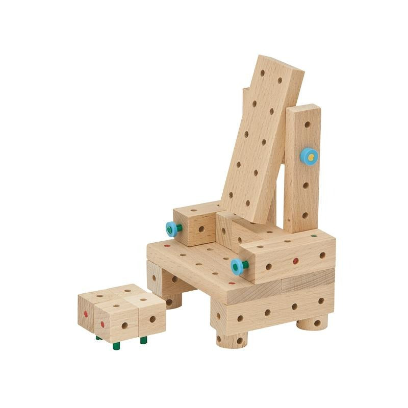 Set cuburi de constructie din lemn Explorer 318 piese, +5 ani, Matador - Manute Creative