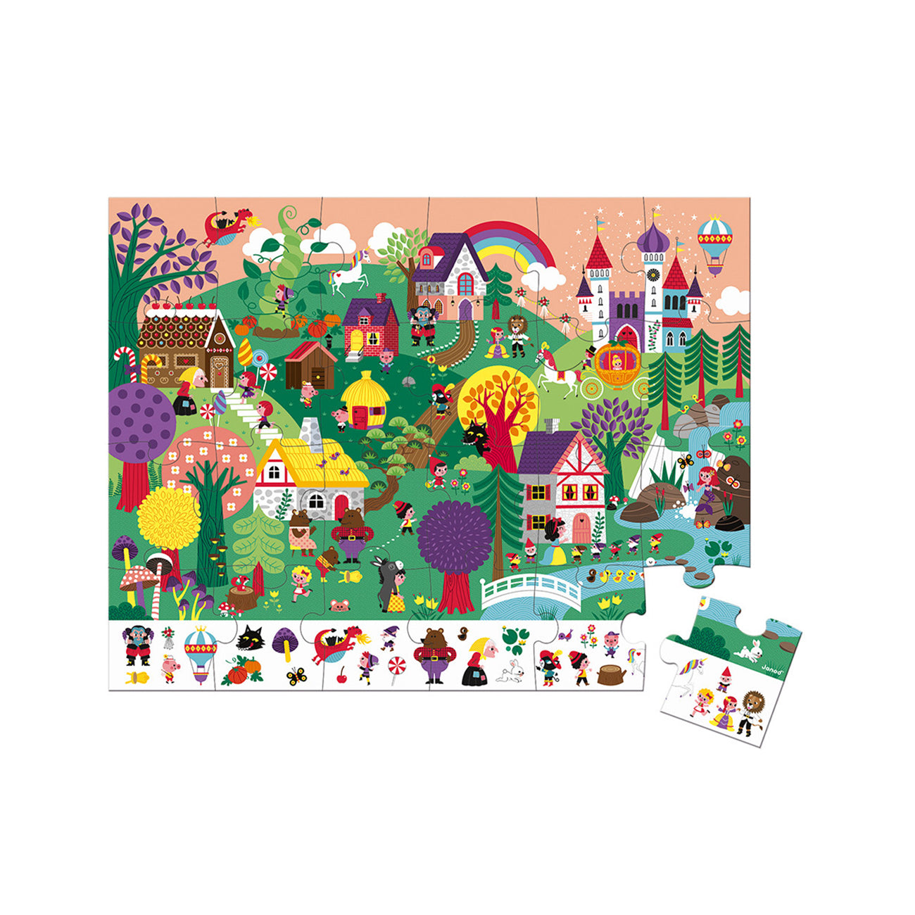 Puzzle basme, 24 piese, +3 ani, Janod