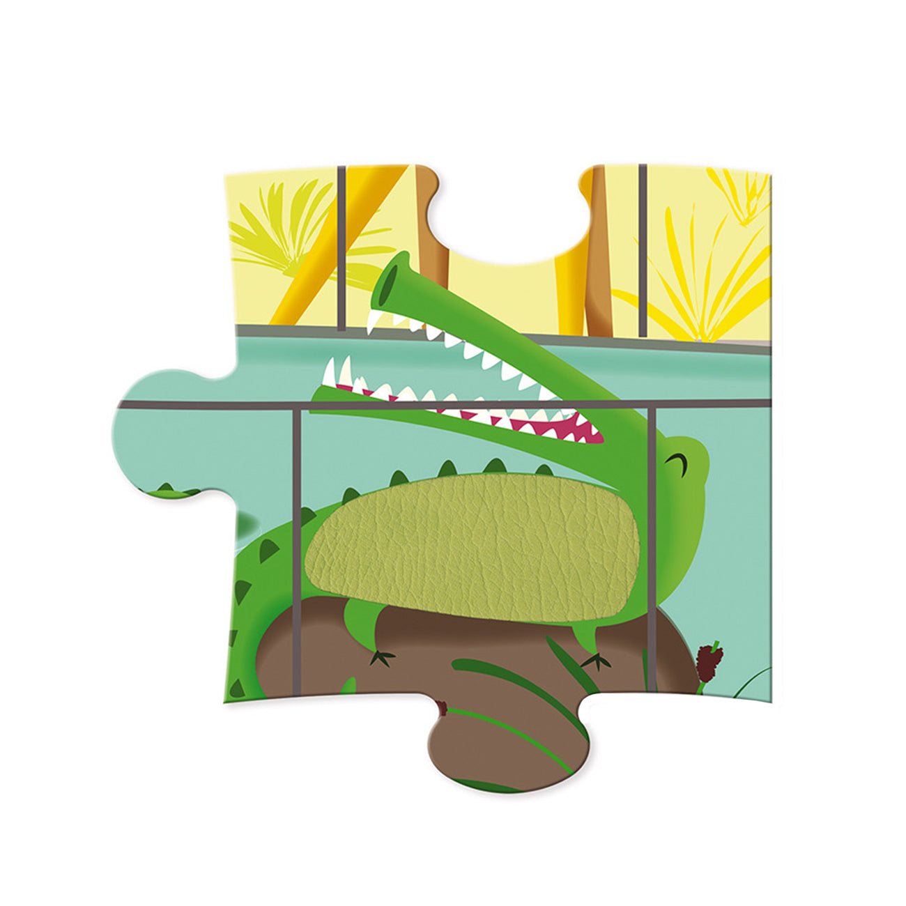 Puzzle tactil, gradina zoologica, 20 piese, +2 ani, Janod