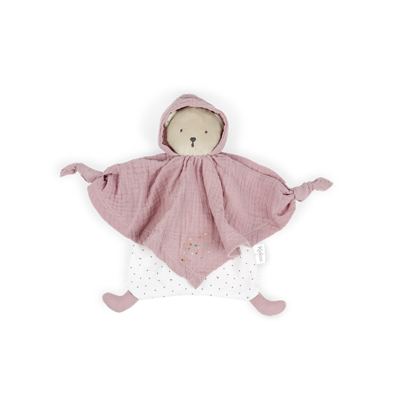 Jucarie doudou Ursulet, din bumbac organic, roz, 20 cm, +0 luni, Kaloo