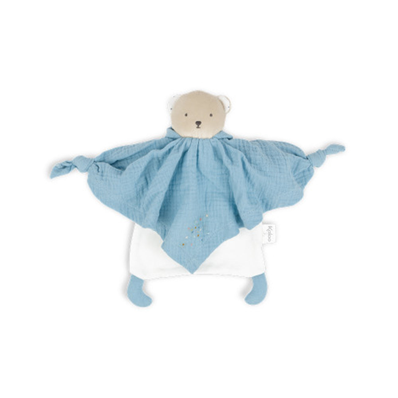Jucarie doudou Ursulet, din bumbac organic, albastru, 20 cm, +0 luni, Kaloo