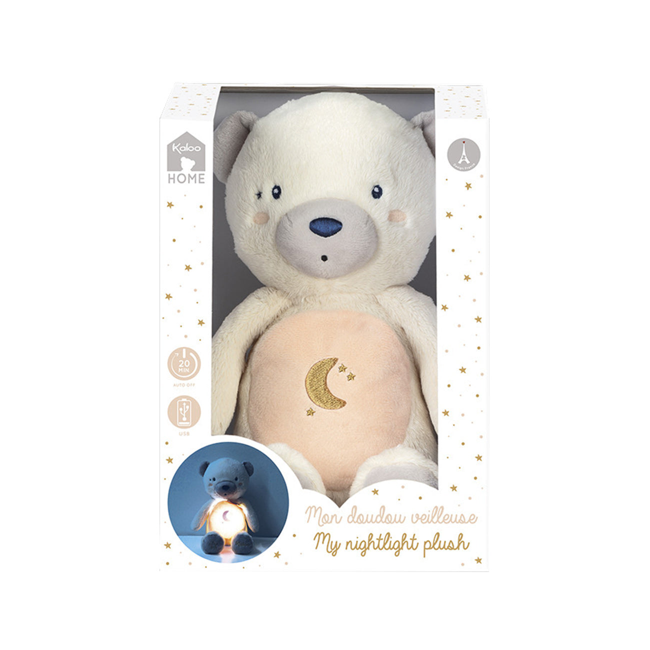 Ursulet de plus ce lumineaza, 20 cm, +3 luni, Kaloo