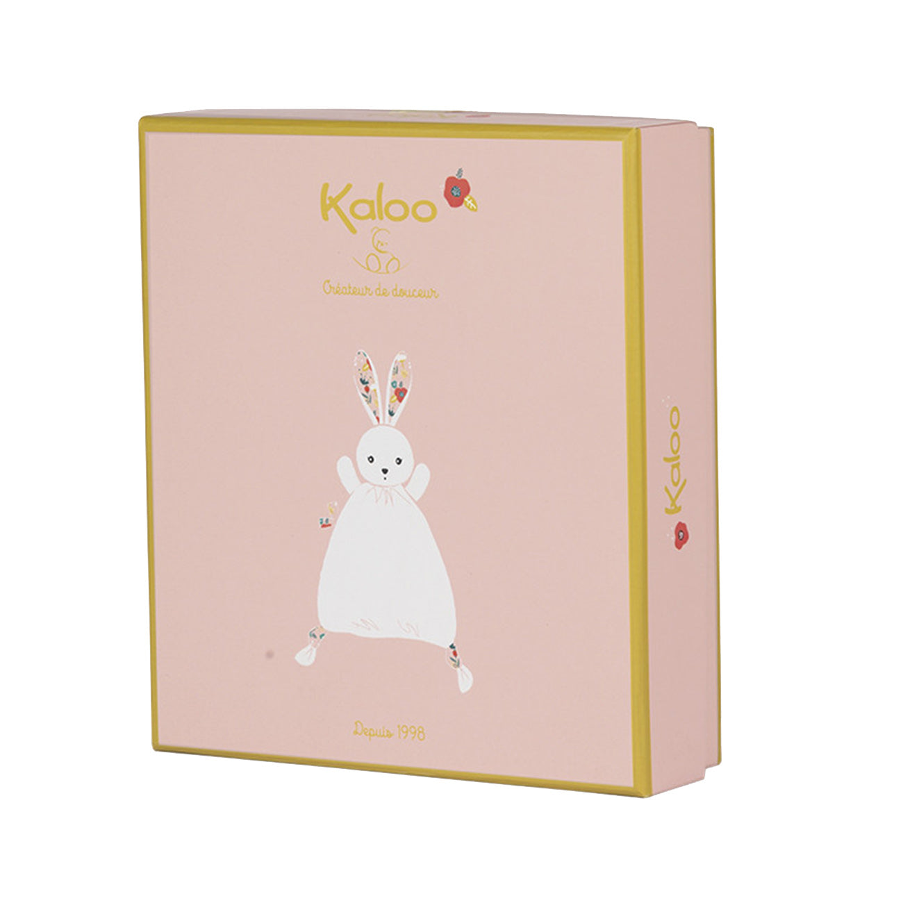 Jucarie doudou Iepuras, din bumbac organic, roz, 20 cm, colectia K'Doux, +0 luni, Kaloo