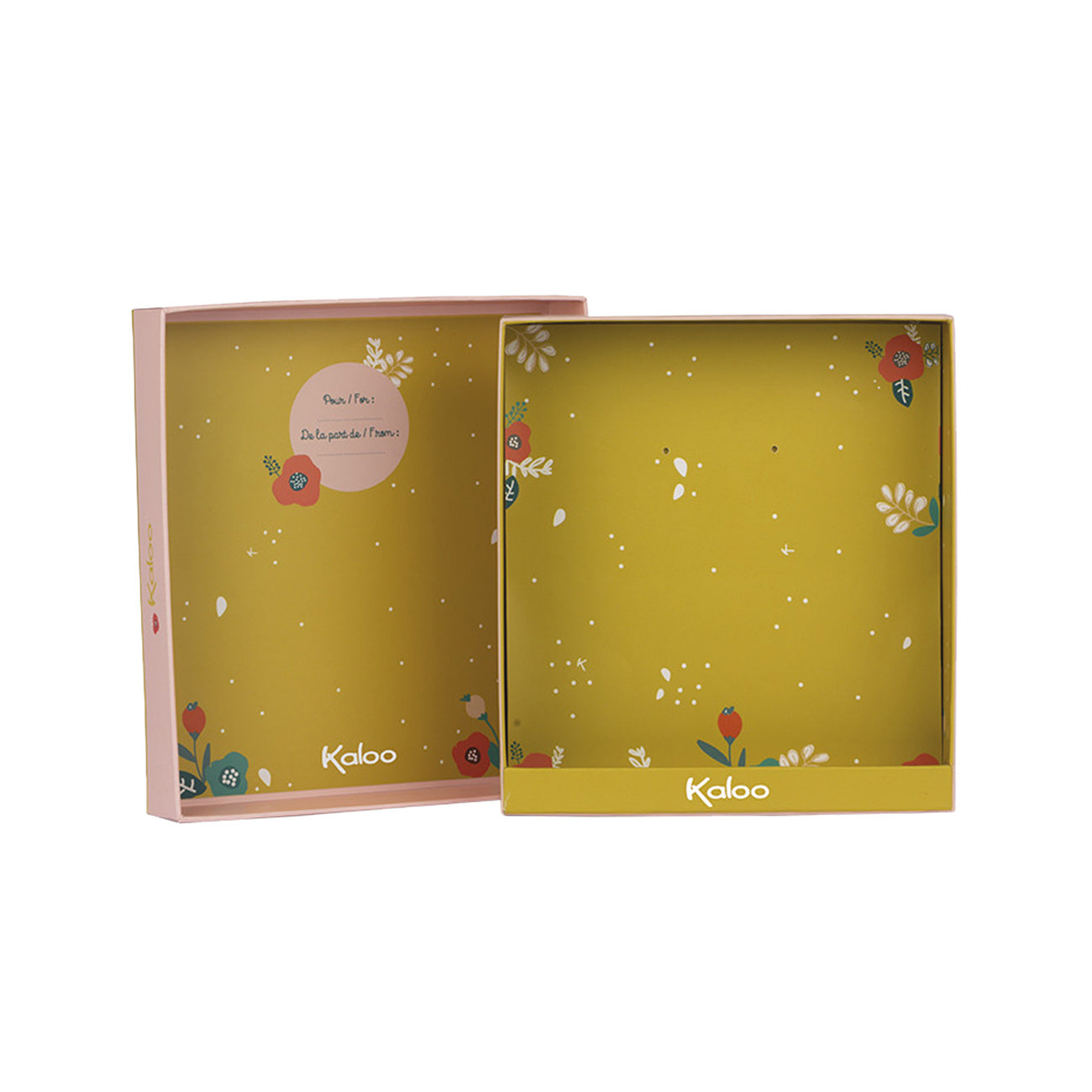 Jucarie doudou Iepuras, din bumbac organic, roz, 20 cm, colectia K'Doux, +0 luni, Kaloo