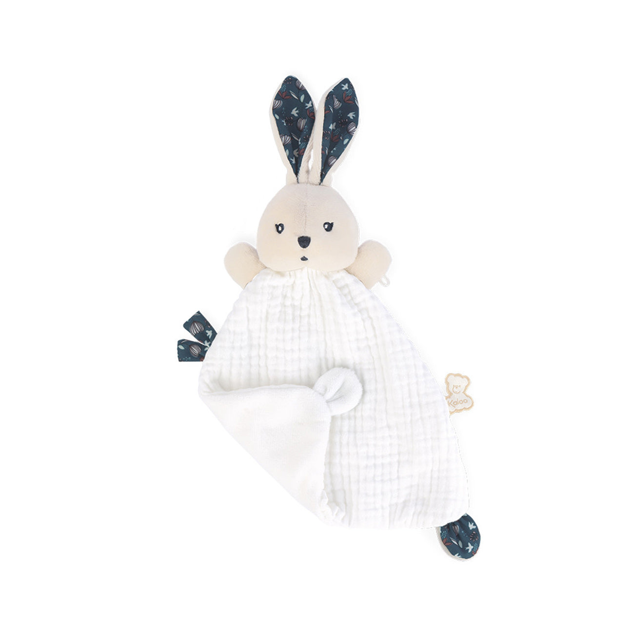 Jucarie doudou Iepuras, din bumbac organic, alb, 28 cm, colectia K'Doux, +0 luni, Kaloo