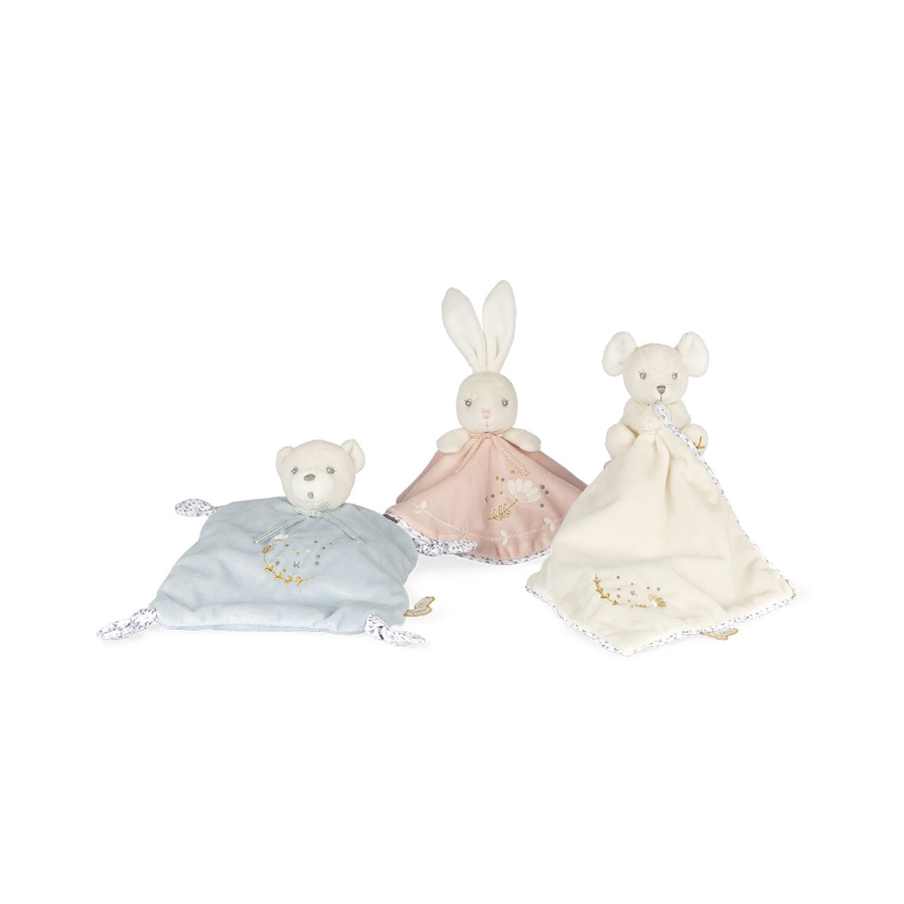 Jucarie doudou Ursulet, Perle, albastru, 20cm, +0 luni, Kaloo