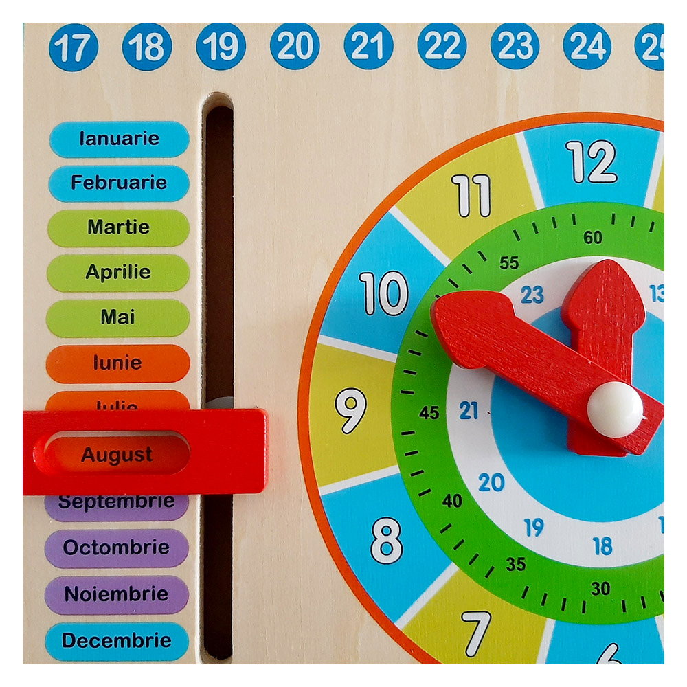 Calendar educativ din lemn, limba romana, Fakopancs