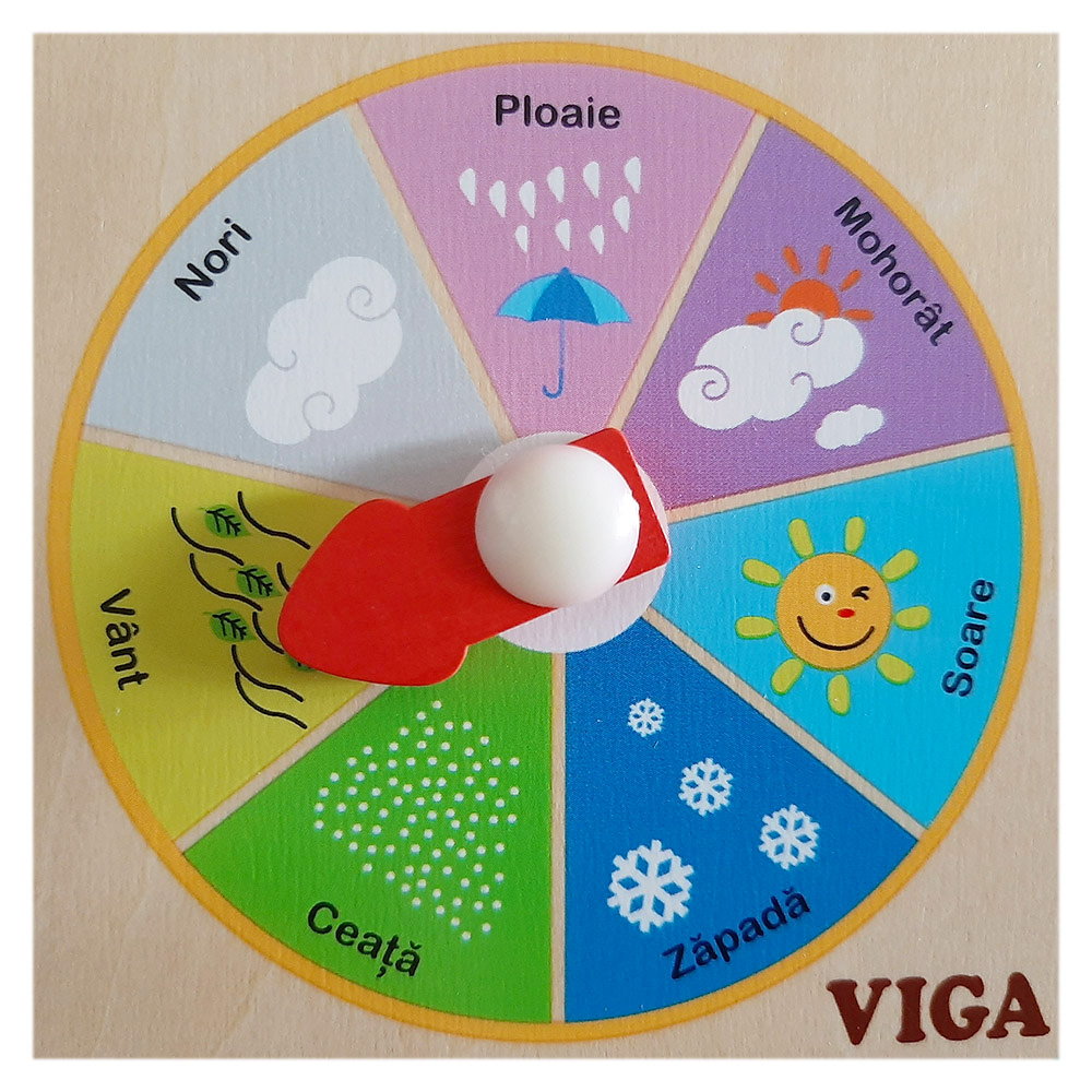 Calendar educativ din lemn, limba romana, Fakopancs