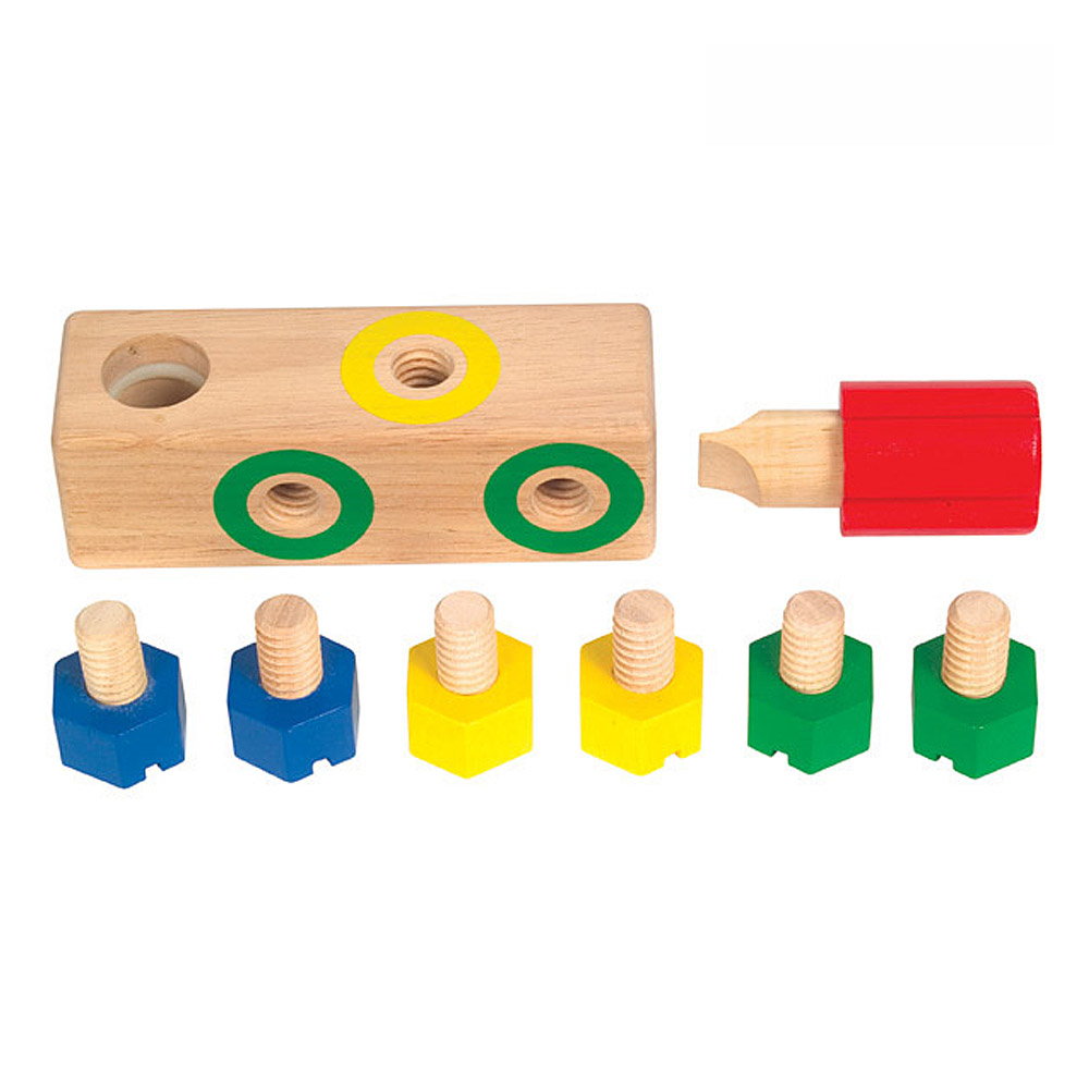 Screw Block, joc de indemanare cu suruburi, Guidecraft