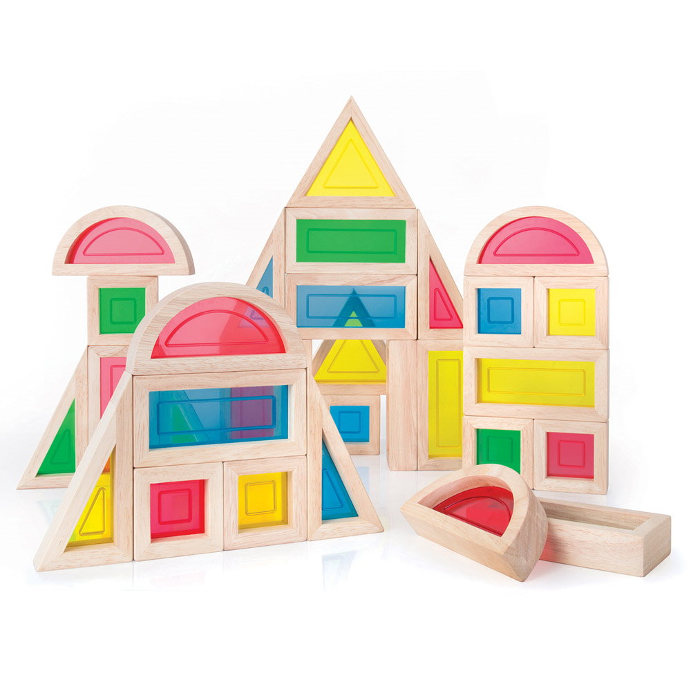 Rainbow Blocks set 30 piese, Guidecraft