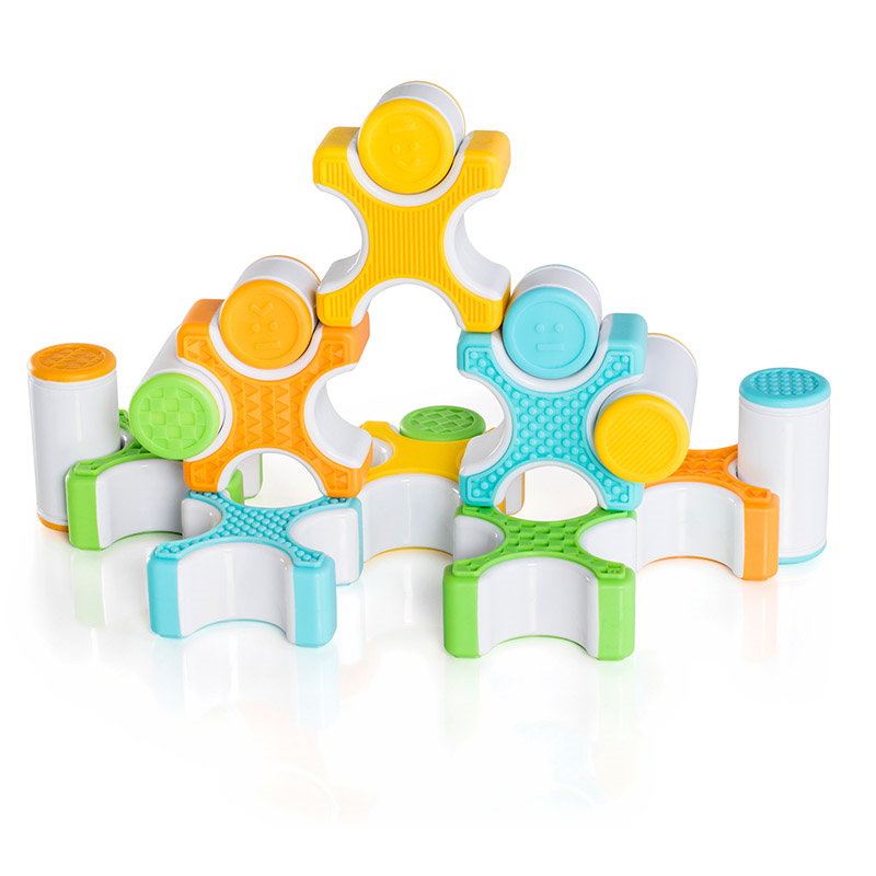 Grippies Stackers, set magnetic senzorial, 16 piese, Guidecraft
