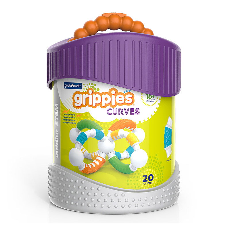 Grippies Curves, set magnetic senzorial, 20 piese, Guidecraft