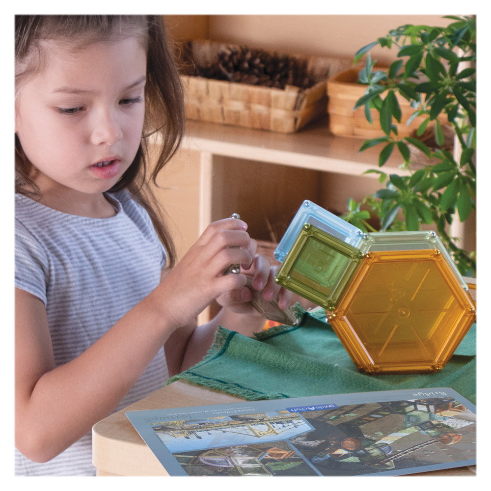 PowerClix Natural Solids, 70 piese magnetice, Guidecraft