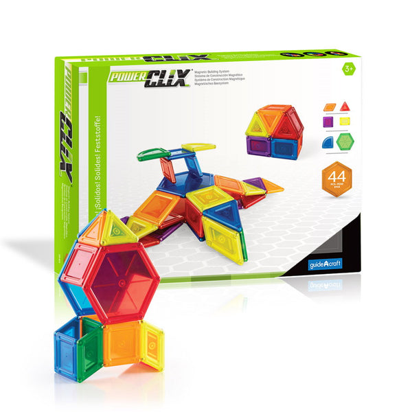 PowerClix Solids, set magnetic, 48 piese, Guidecraft
