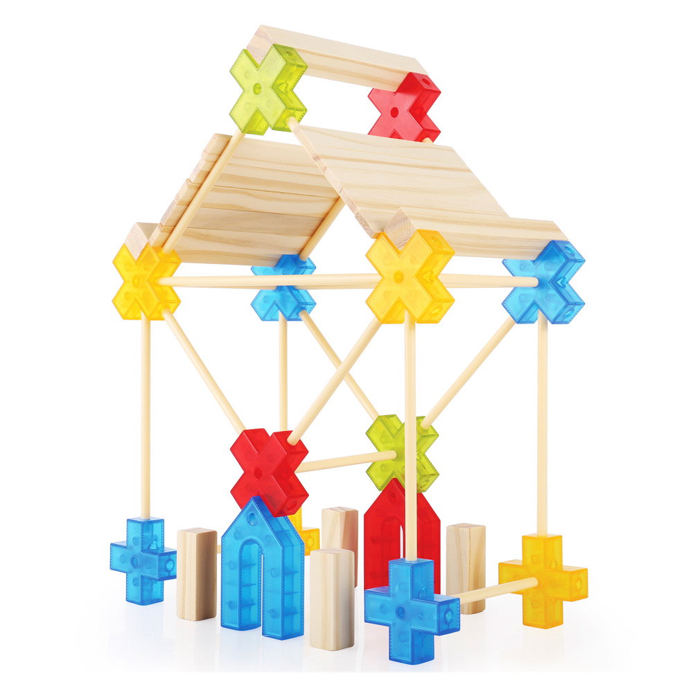 Texo, set de constructie cu 100 piese, Guidecraft