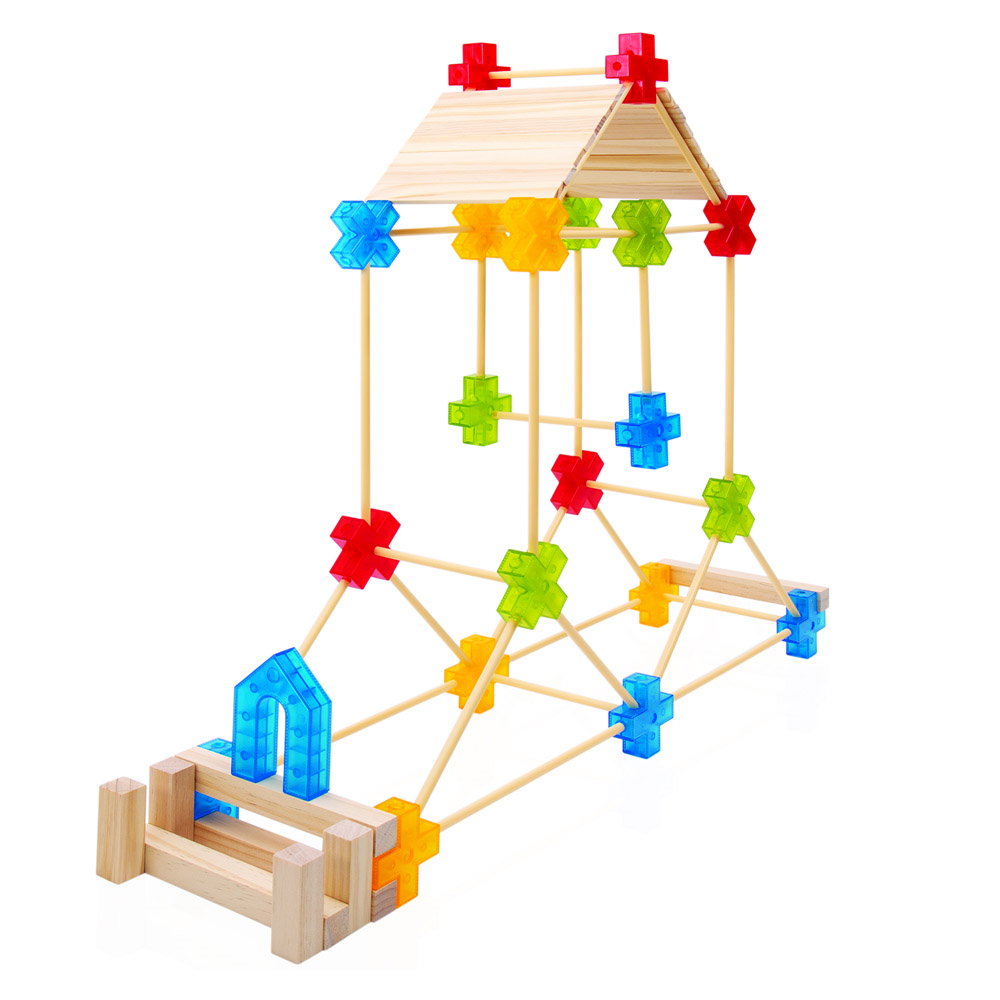 Texo, set de constructie cu 100 piese, Guidecraft