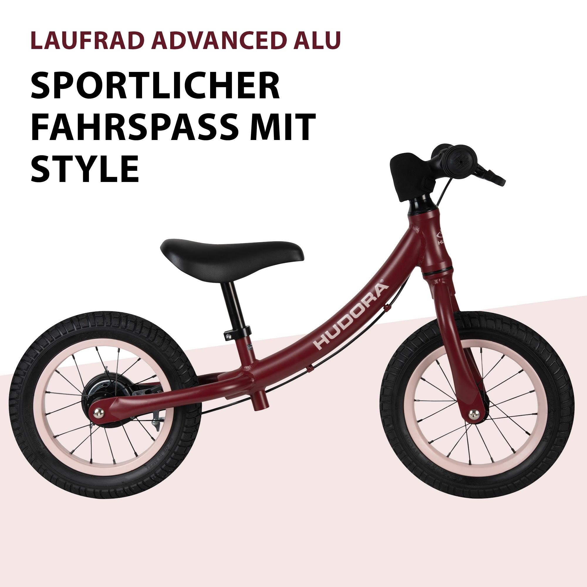 Bicicletă Fără Pedale Advanced Alu, Bordeaux, Hudora
