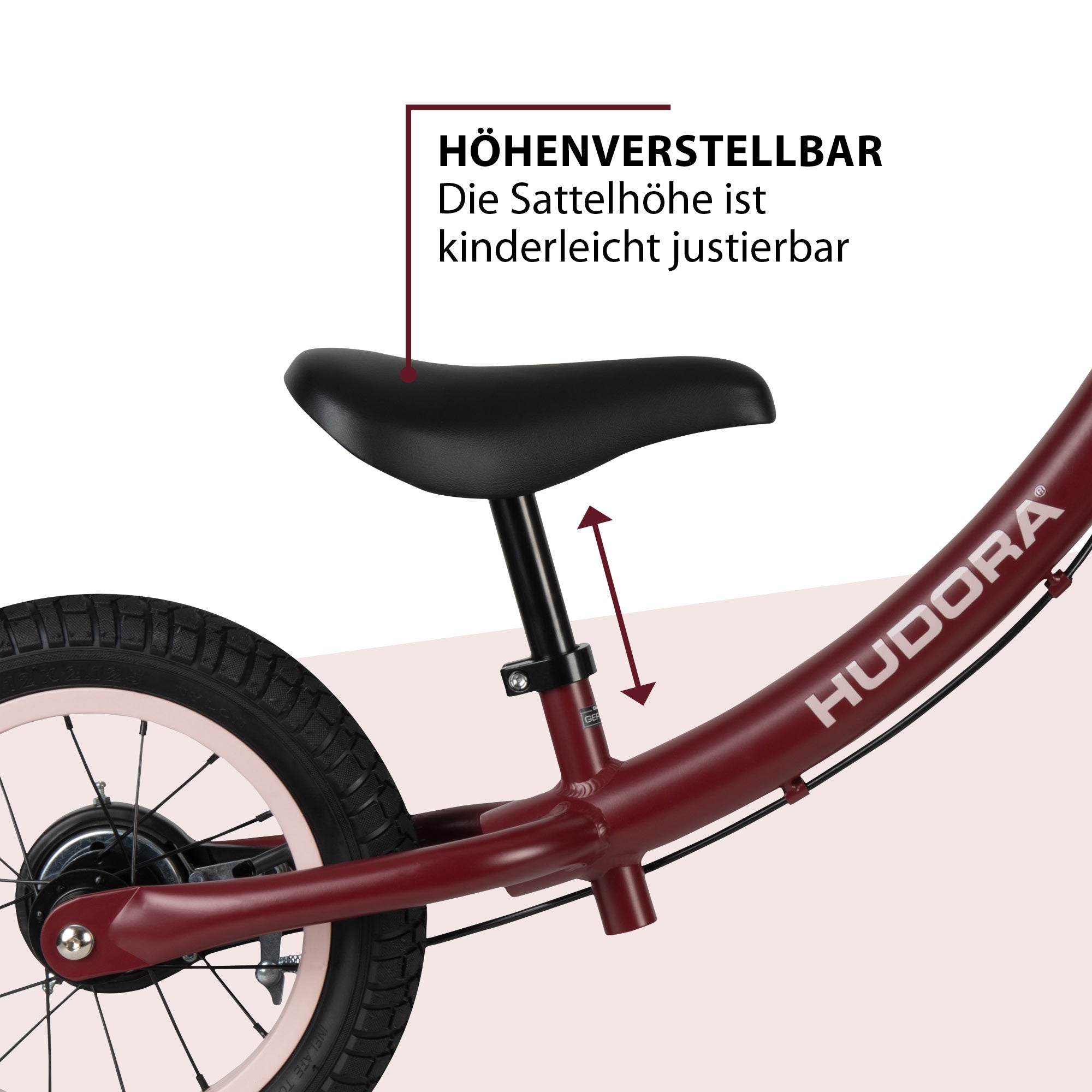 Bicicletă Fără Pedale Advanced Alu, Bordeaux, Hudora