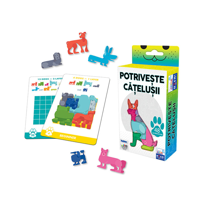 Joc educativ Potriveste Catelusii, Huch and friends