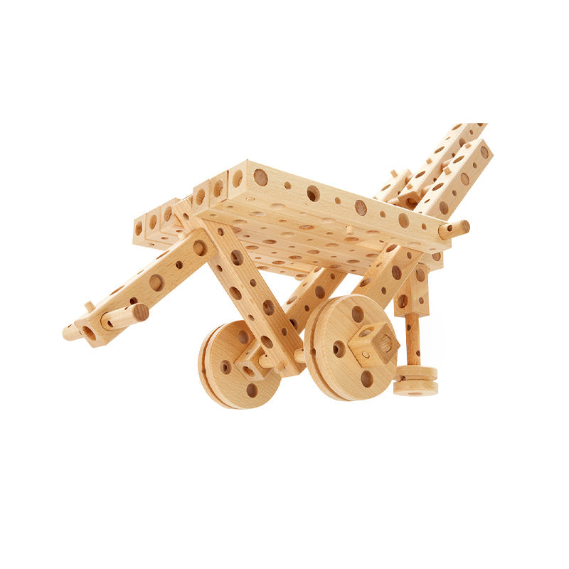 Set constructie mecanica din lemn Polytechnical Small, 224 piese, Pony