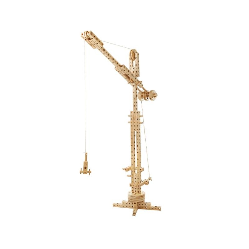 Set constructie mecanica din lemn Pony 01, 120 piese, Pony - Manute Creative