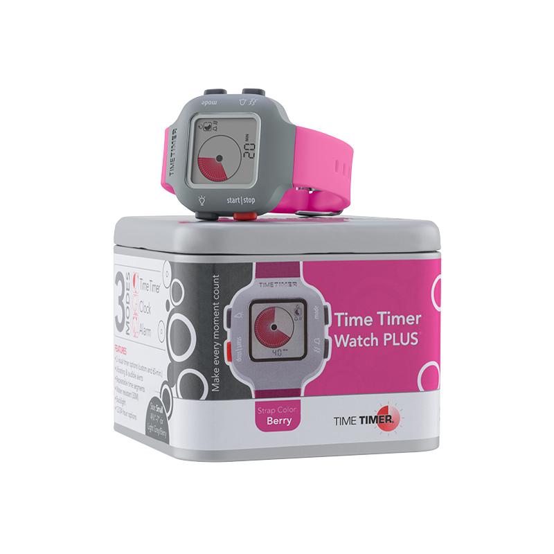Ceas temporizator de mana Time Timer Watch Plus Youth, roz-zmeura, Robo - Manute Creative