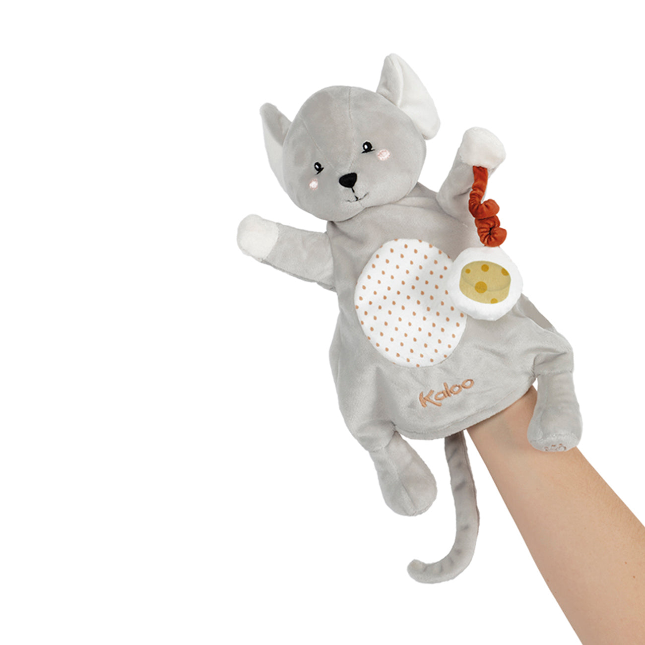 Marioneta Soricel, din plus, gri, 30 cm, +0 luni, Kaloo