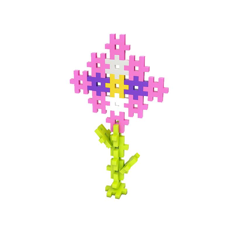 Set creativ de constructie, Maxi Pink 50 piese mari, Meli - Manute Creative