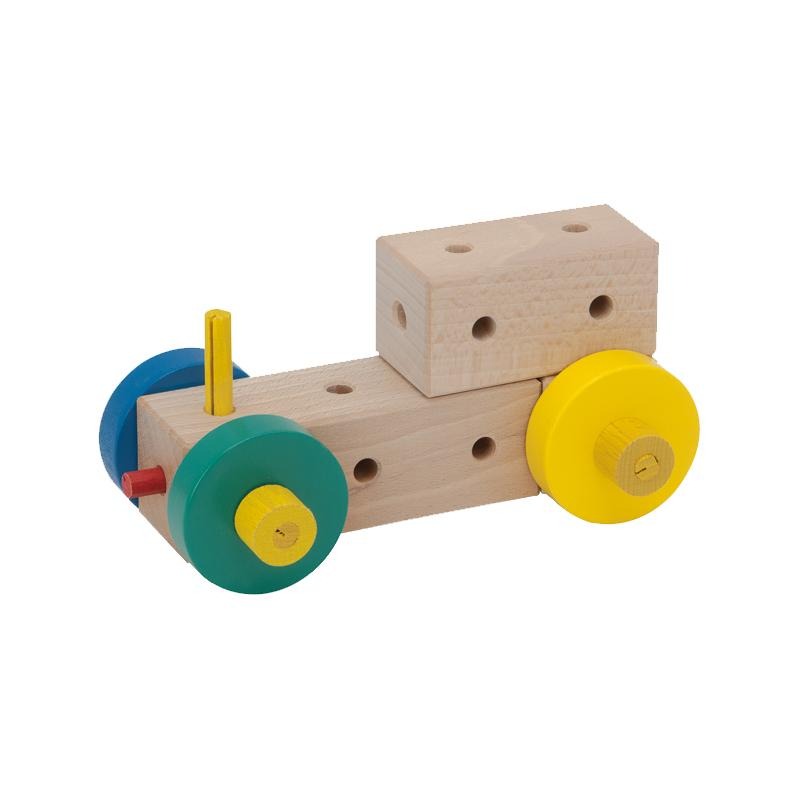 Set cuburi de constructie din lemn Maker 34 piese, +3 ani, Matador - Manute Creative