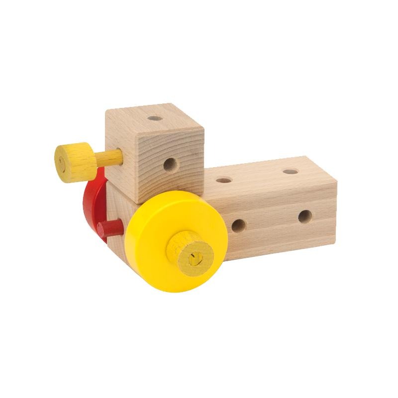 Set cuburi de constructie din lemn Maker 34 piese, +3 ani, Matador - Manute Creative