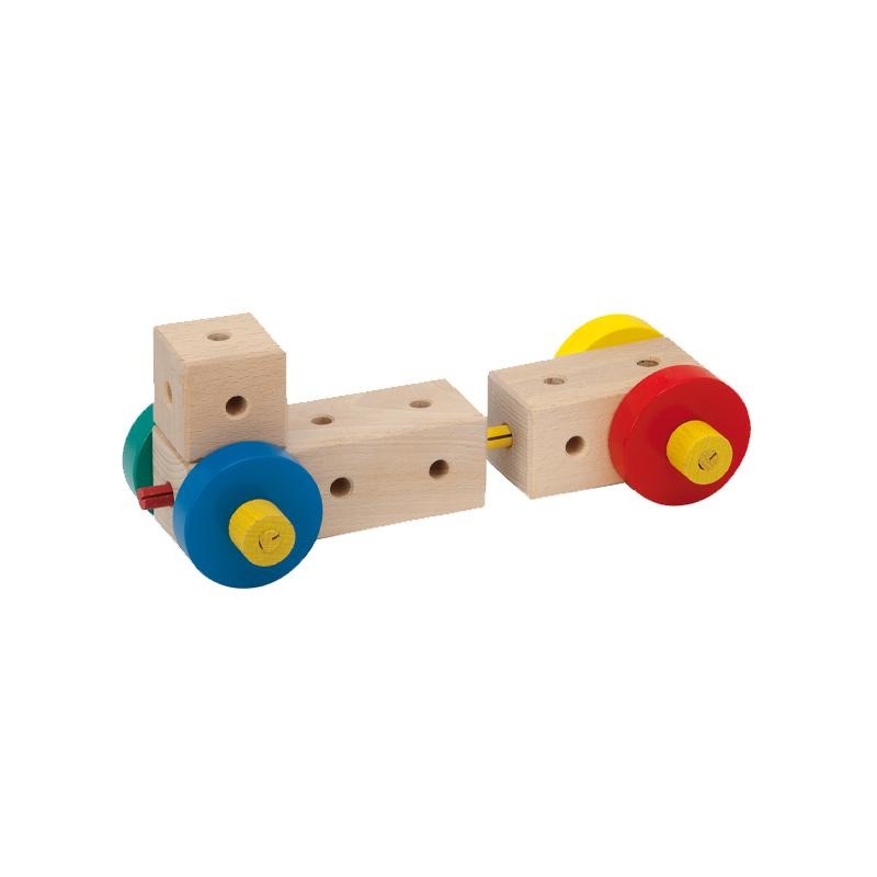 Set cuburi de constructie din lemn Maker 34 piese, +3 ani, Matador - Manute Creative