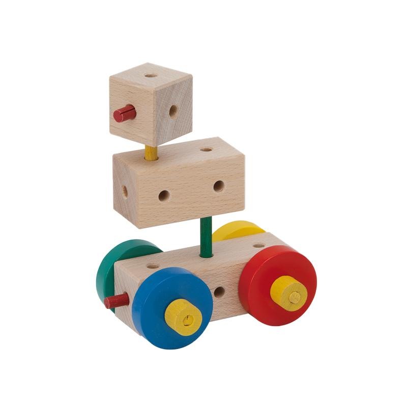 Set cuburi de constructie din lemn Maker 34 piese, +3 ani, Matador - Manute Creative