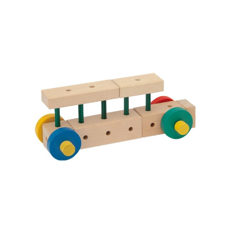 Set cuburi de constructie din lemn Maker 70 piese, +3 ani, Matador - Manute Creative