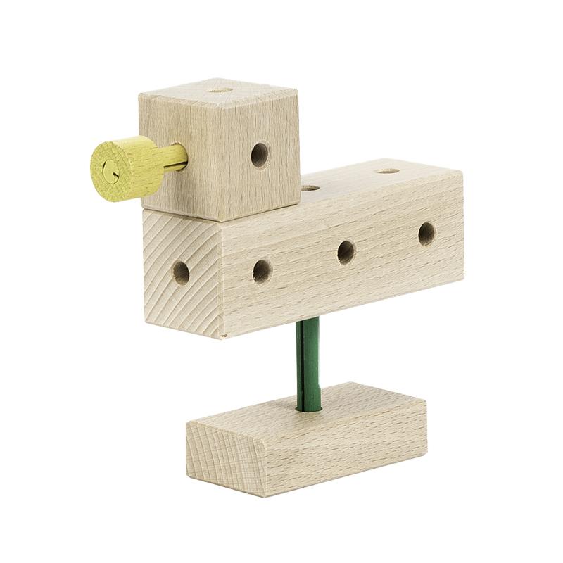 Set cuburi de constructie din lemn Maker 70 piese, +3 ani, Matador - Manute Creative