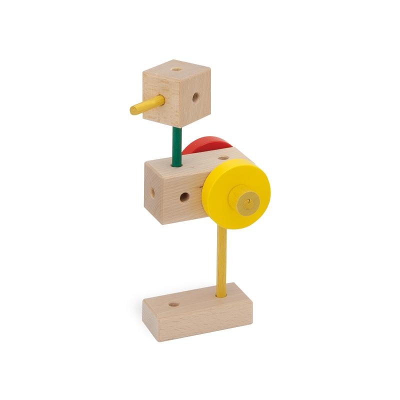 Set cuburi de constructie din lemn Maker 70 piese, +3 ani, Matador - Manute Creative