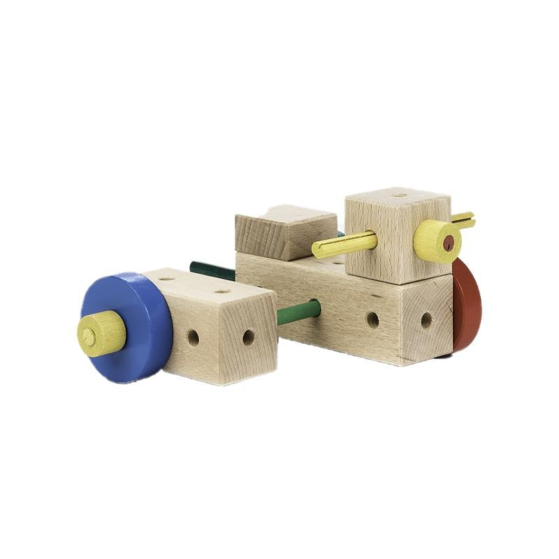 Set cuburi de constructie din lemn Maker 70 piese, +3 ani, Matador - Manute Creative
