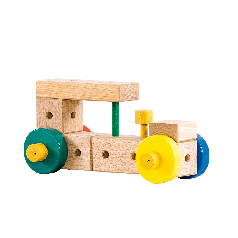 Set cuburi de constructie din lemn Maker 70 piese, +3 ani, Matador - Manute Creative