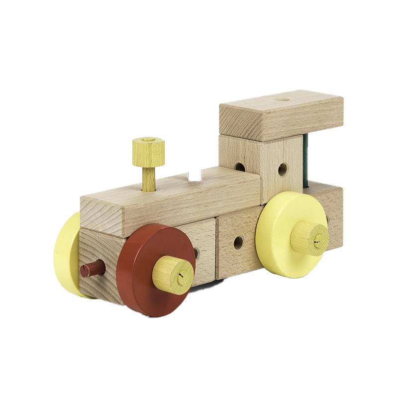 Set cuburi de constructie din lemn Maker 70 piese, +3 ani, Matador - Manute Creative