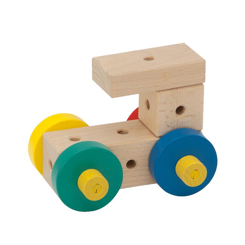 Set cuburi de constructie din lemn Maker 70 piese, +3 ani, Matador - Manute Creative
