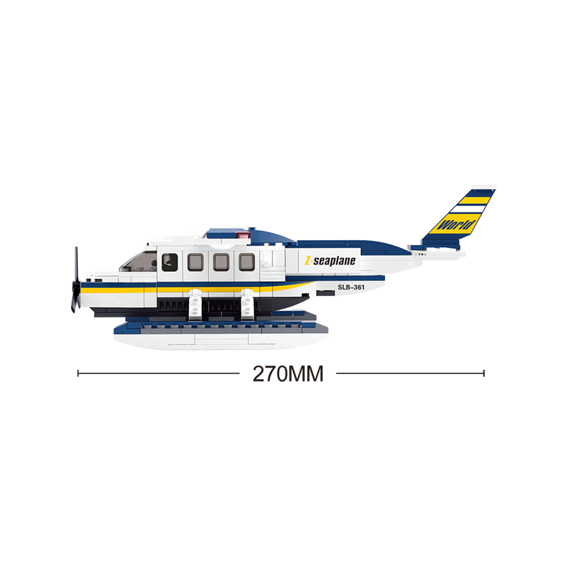 Set de constructie, Hidroavion, 214 piese, Sluban