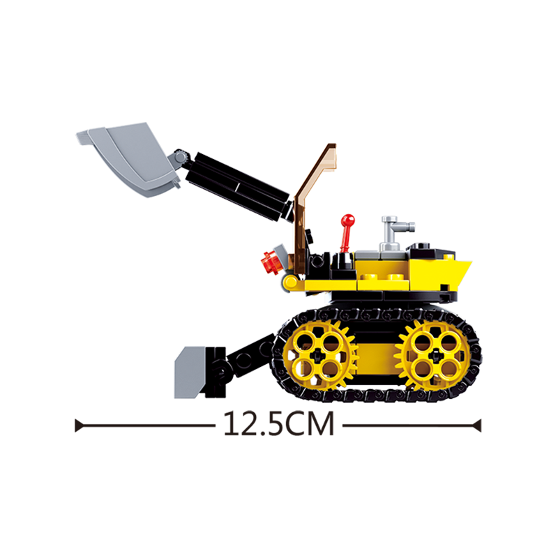 Set de constructie, Traxcavator mic, 132 piese, Sluban